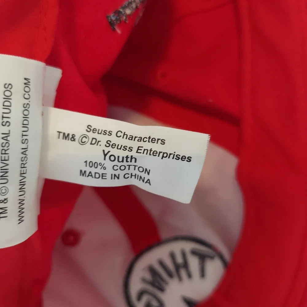 Universal Studios Thing 1 Ball cap velcro closure Youth size